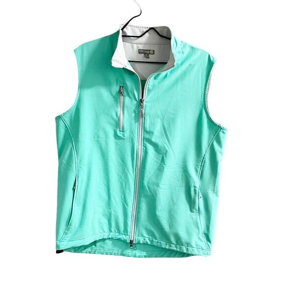 Peter Millar Jackets & Blazers - Peter Millar Women's Aqua Mint Zip-Front Vest